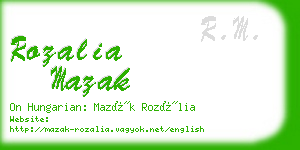 rozalia mazak business card